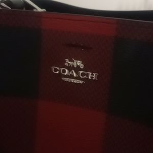 Coach Purse Red and Black